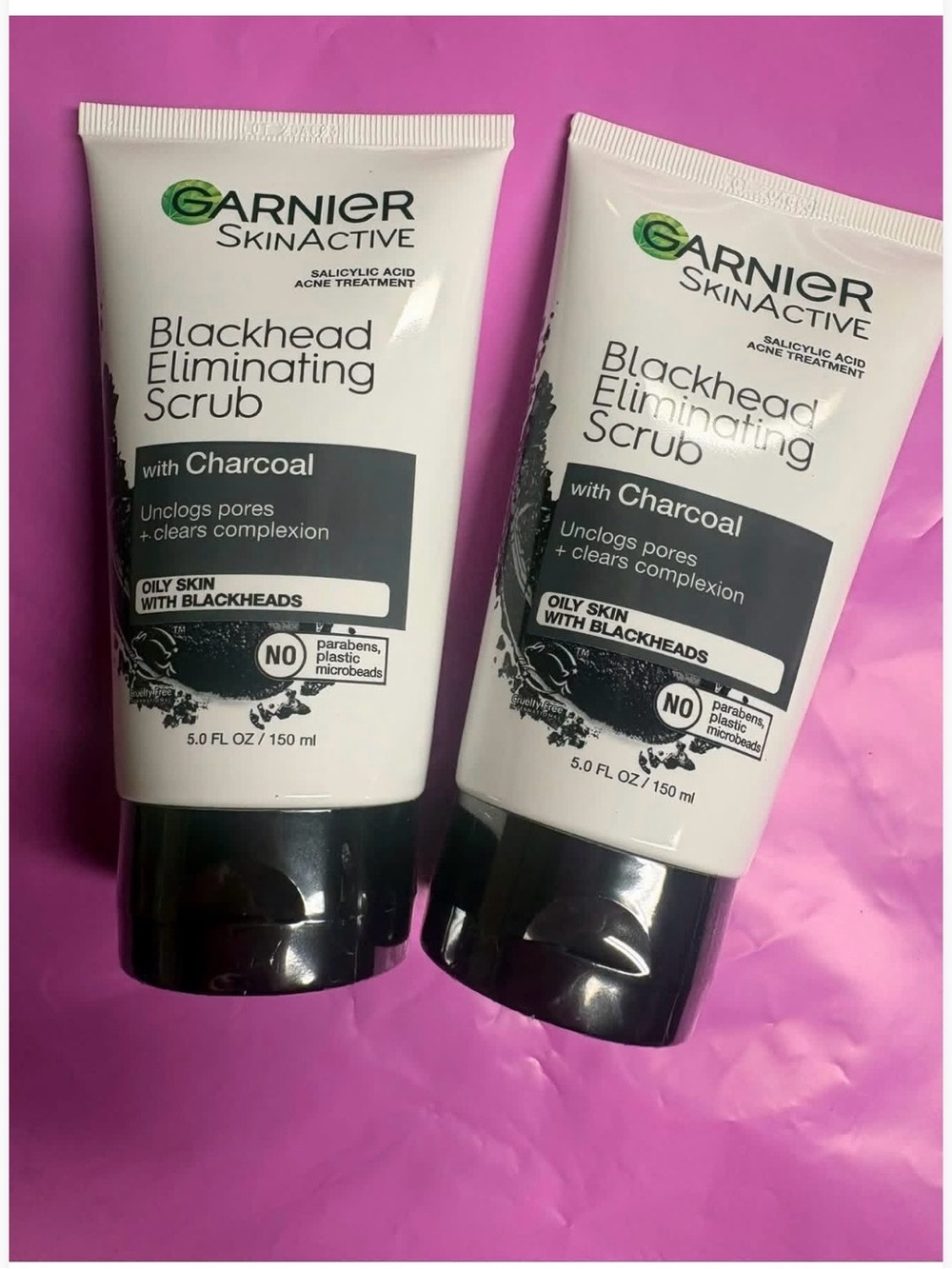 Garnier Blackhead Eliminating Scrub — White, Black, Green